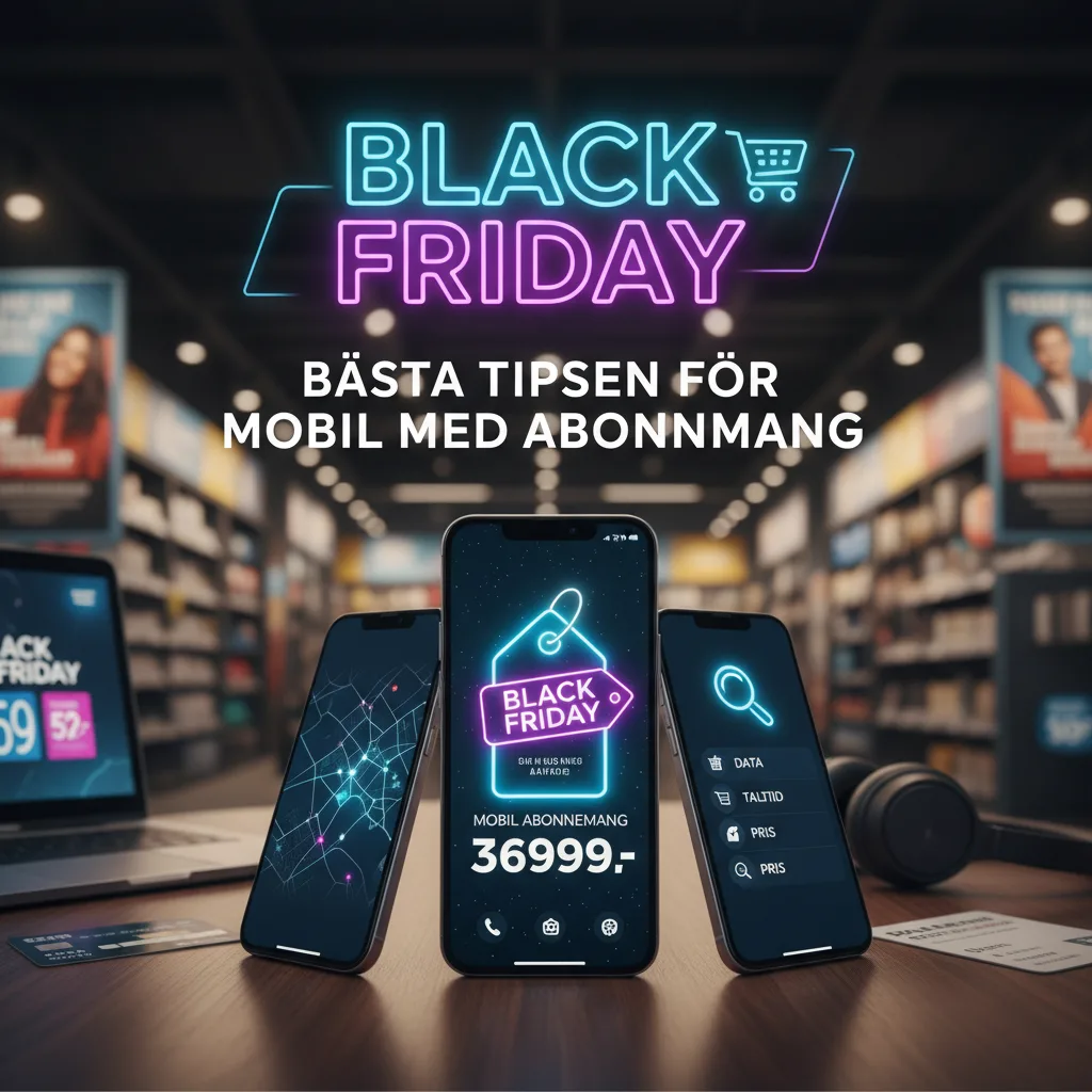 Mobil och abonnemang som jämförs inför Black Friday-kampanj