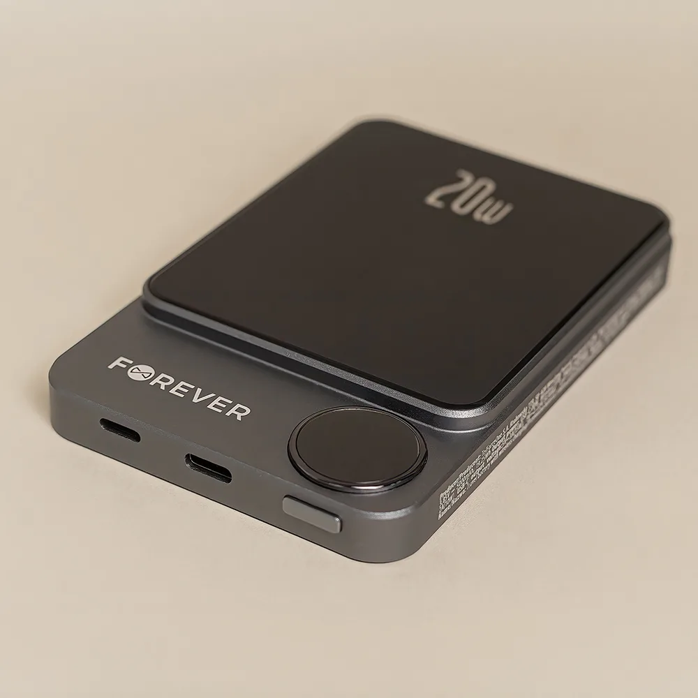 Forever wireless power bank MATB-200 20W PD 5000 mAh magnetic black