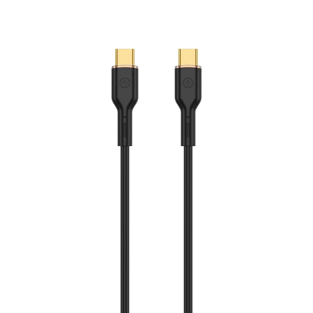WIWU-kabel YQ02 USB-C – USB-C 100W 1,2 m svart