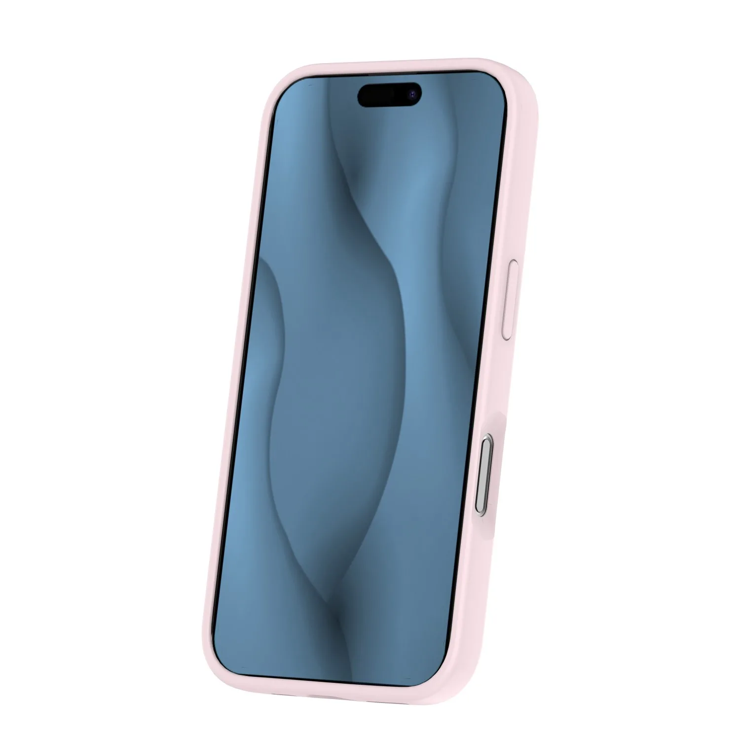 Tunt silikonfodral i ljusrosa för iPhone 16 Pro Max 6,9″