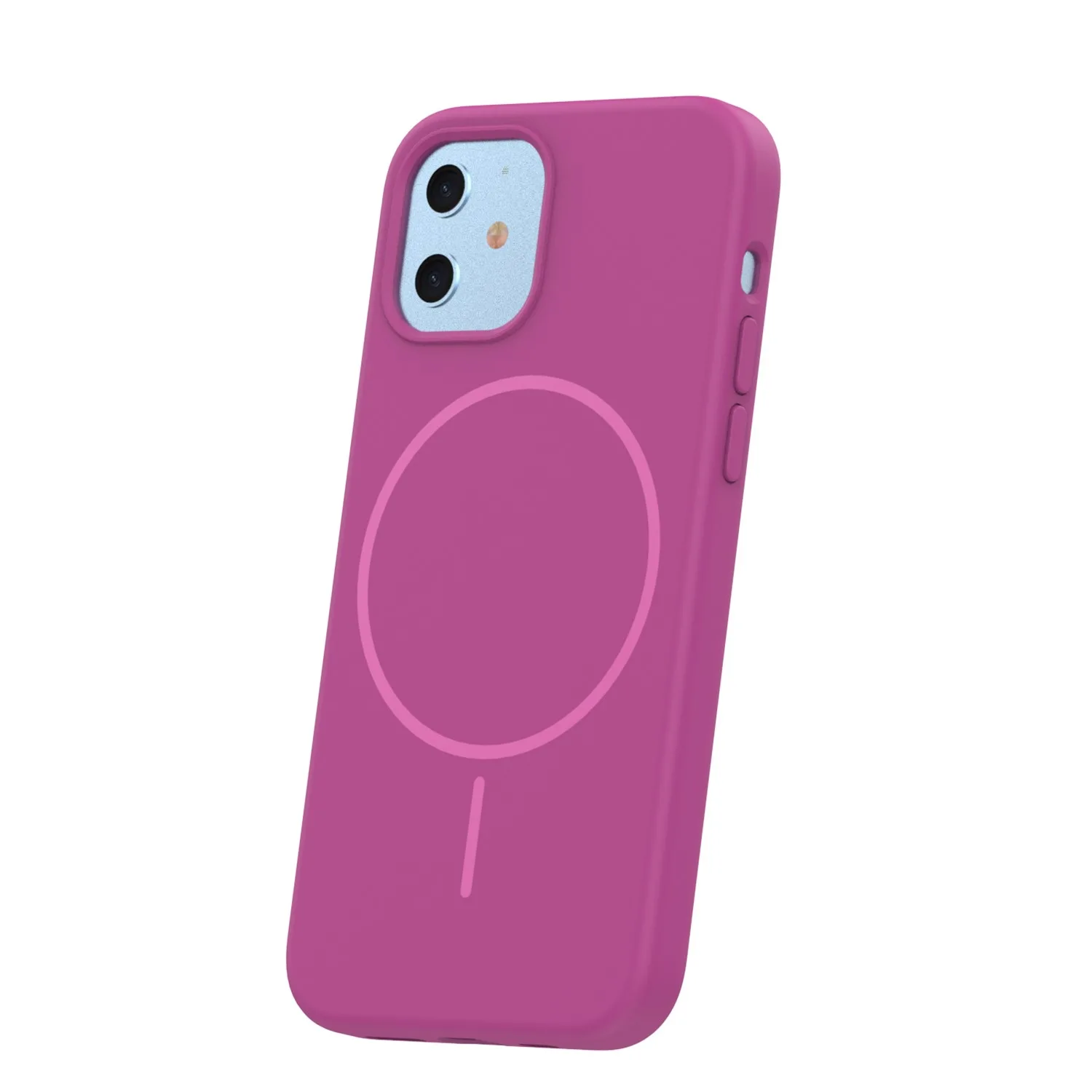 Silicone Thin Mag case for iPhone 12 / 12 Pro 6,1″ fuschia