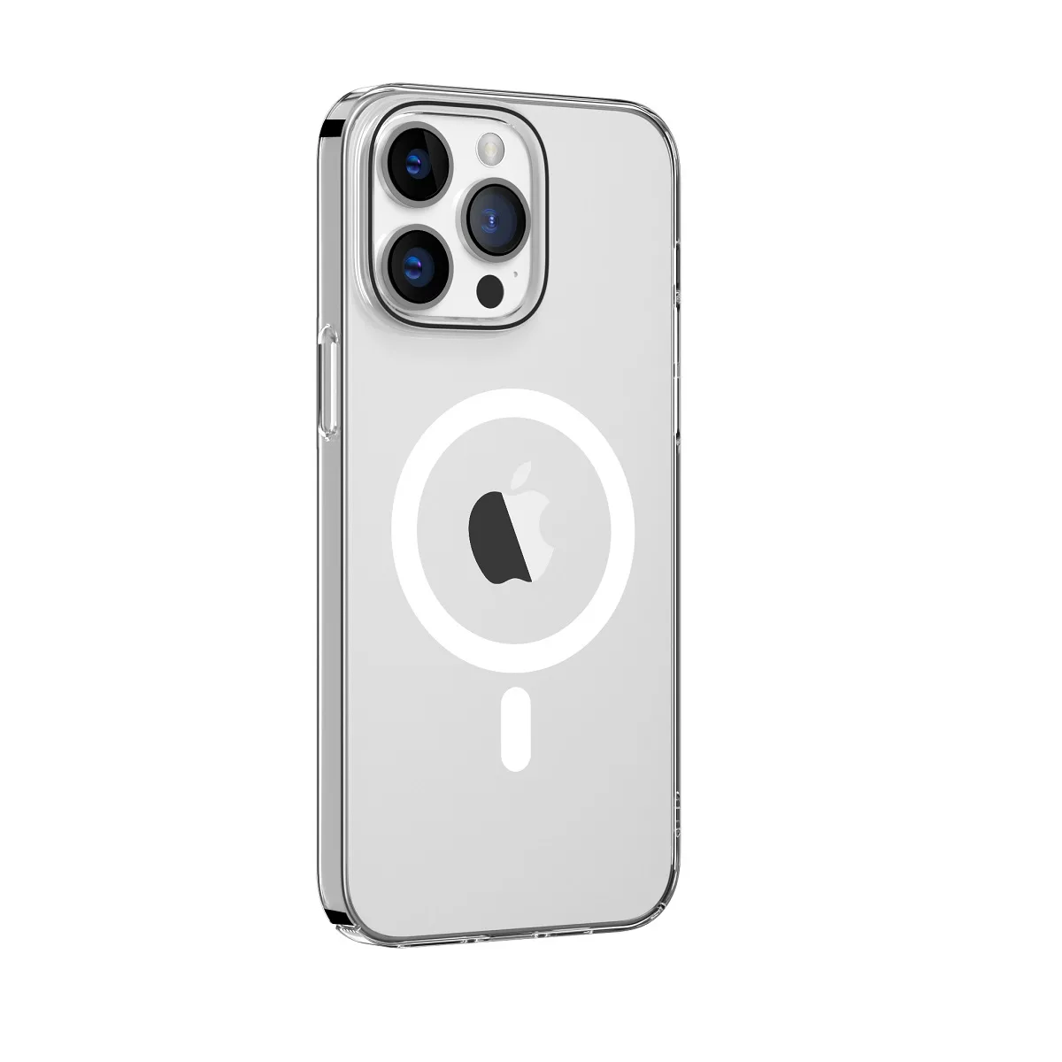 Kommafodral Hard Jacket Mag för iPhone 15 Plus transparent antibakteriell
