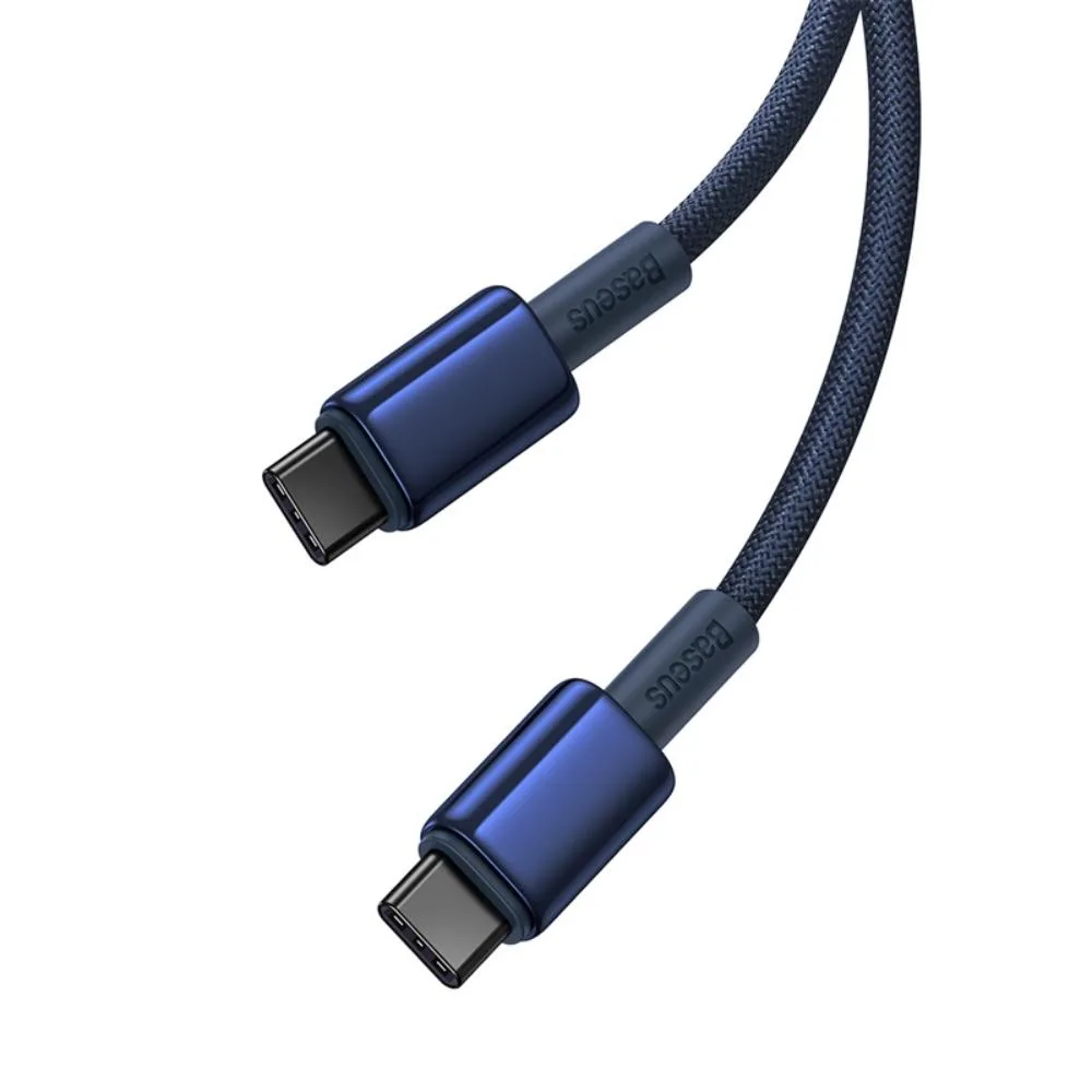Baseus Tungsten Gold Fast Charging Data Cable Type-C to Type-C 100W 1m Deepsea Blue