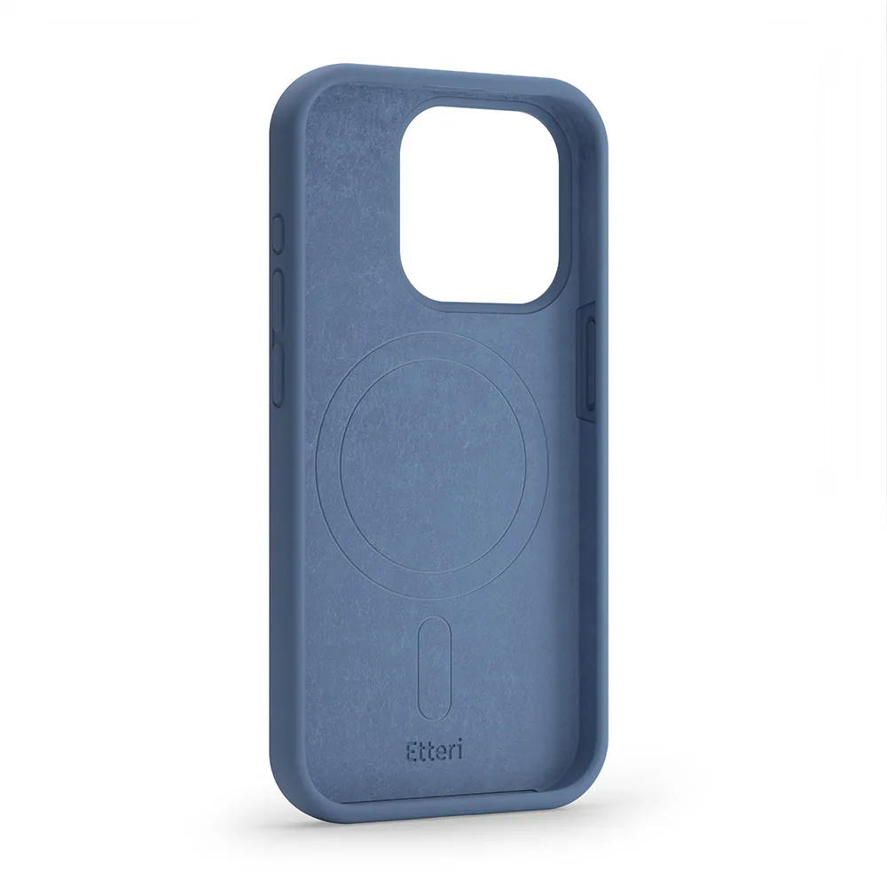 Etteri Silikon Mag-fodral för iPhone 15 Pro Max 6,7″ mörkblå