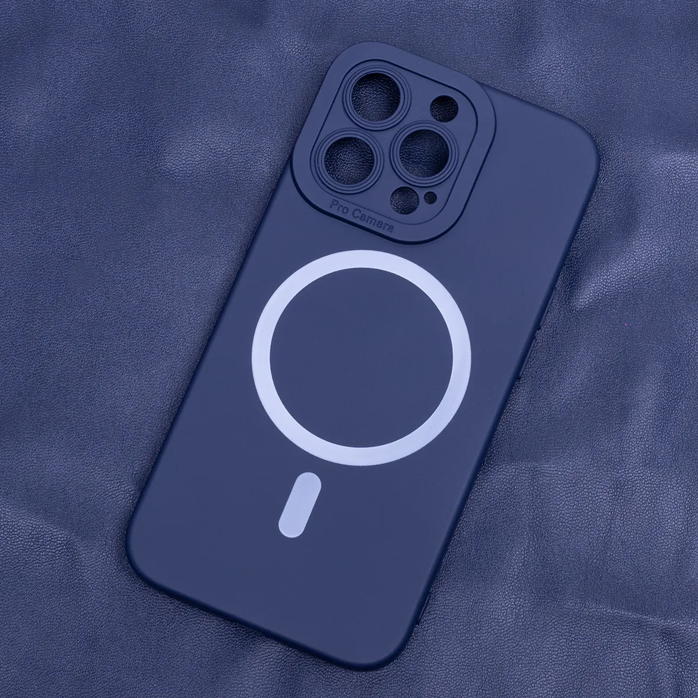 Silicon Mag-fodral för iPhone 15 Pro 6,1″ mörkblått