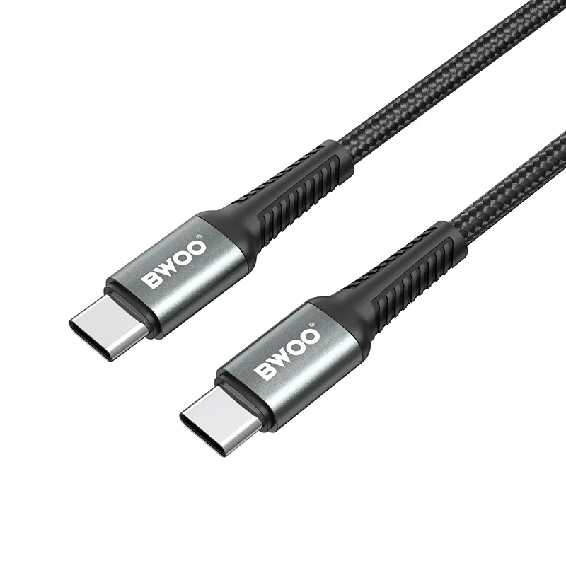 BWOO Braided Cable USB-C – USB-C 2m 60W black