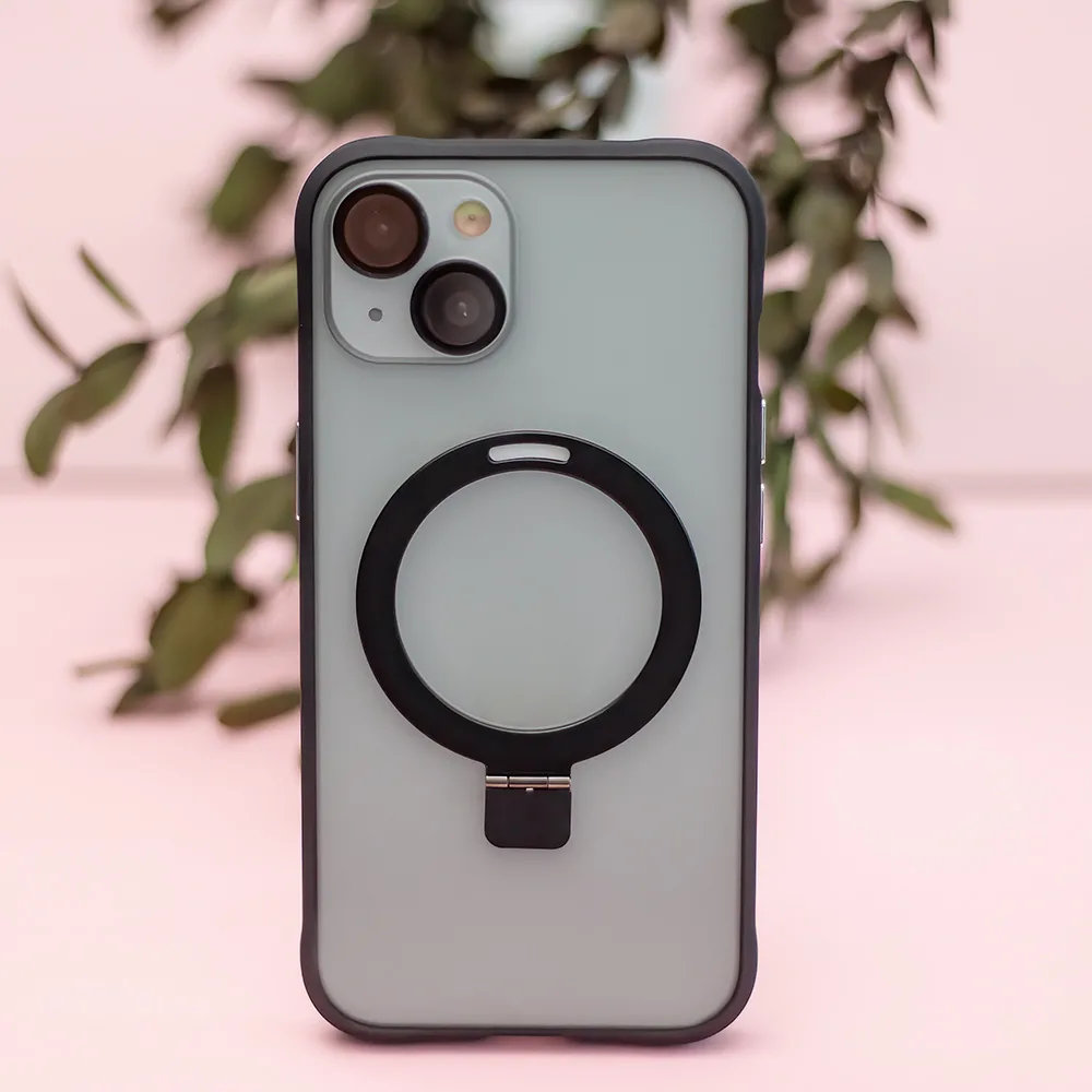 Mag Ring-fodral för iPhone 15 Plus 6,7″ svart