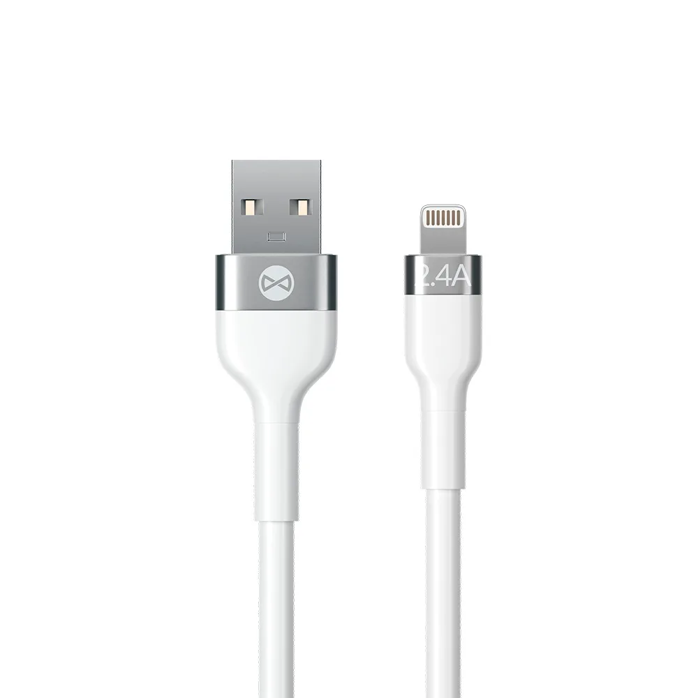 Forever Flexible cable USB – Lightning 1,0 m 2.4A white