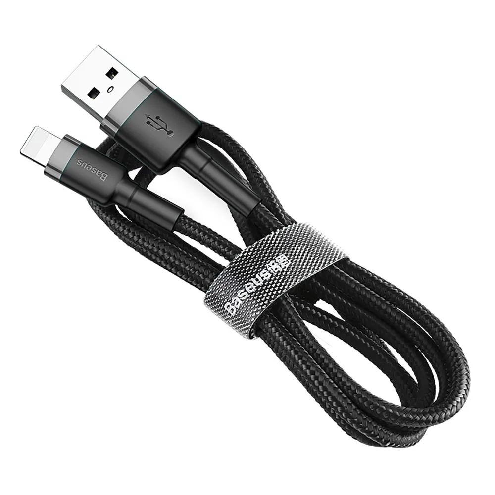 Baseus sladd Cafule USB – Lightning 1,0 m 2,4A grå-svart