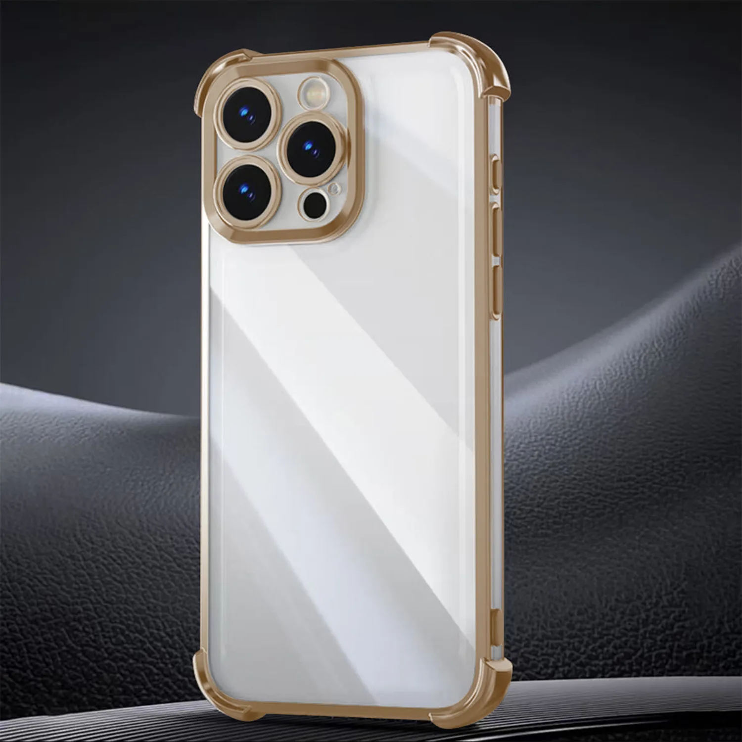 Anti Shock Chrome-fodral för iPhone 12 6,1″ guld