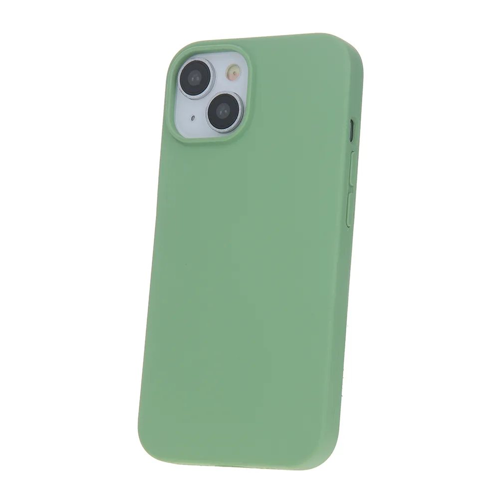 Solid silikonfodral för iPhone 15 Pro 6,1″ ljusgrön