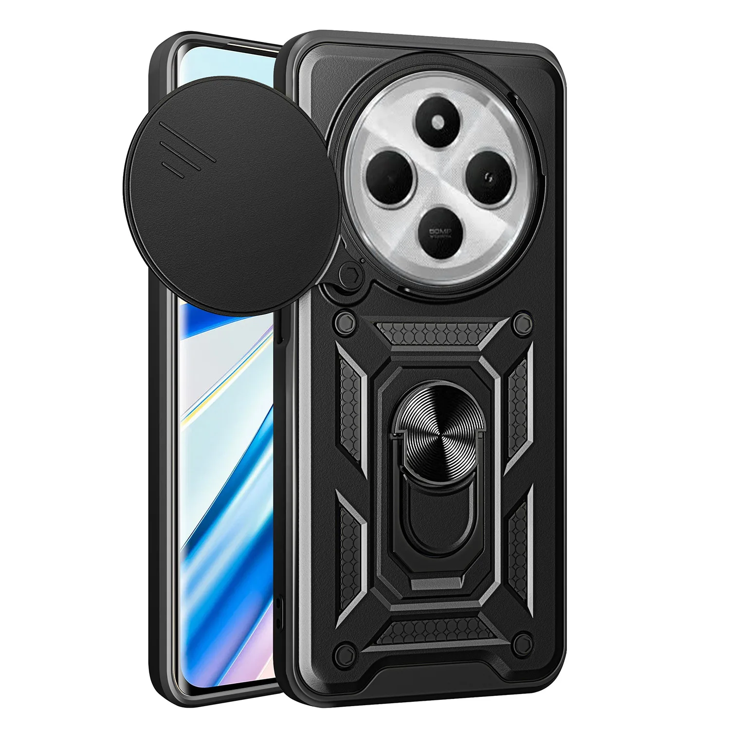 Defender Slide case for Xiaomi Redmi 14C 4G/ 14C 5G / Redmi A4 / POCO C75 black