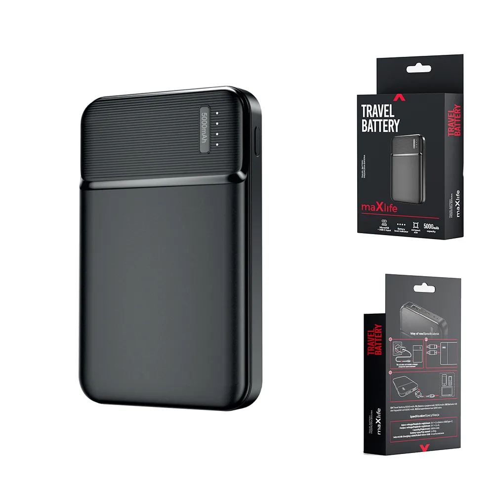 Maxlife power bank MXPB-01 5000 mAh black