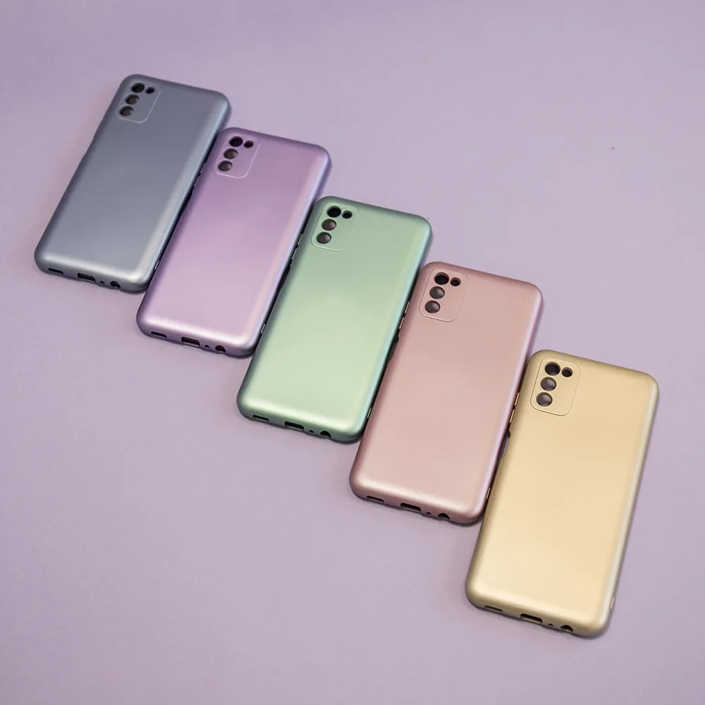 Metalliskt fodral till Samsung Galaxy A14 4G / A14 5G ljusblått