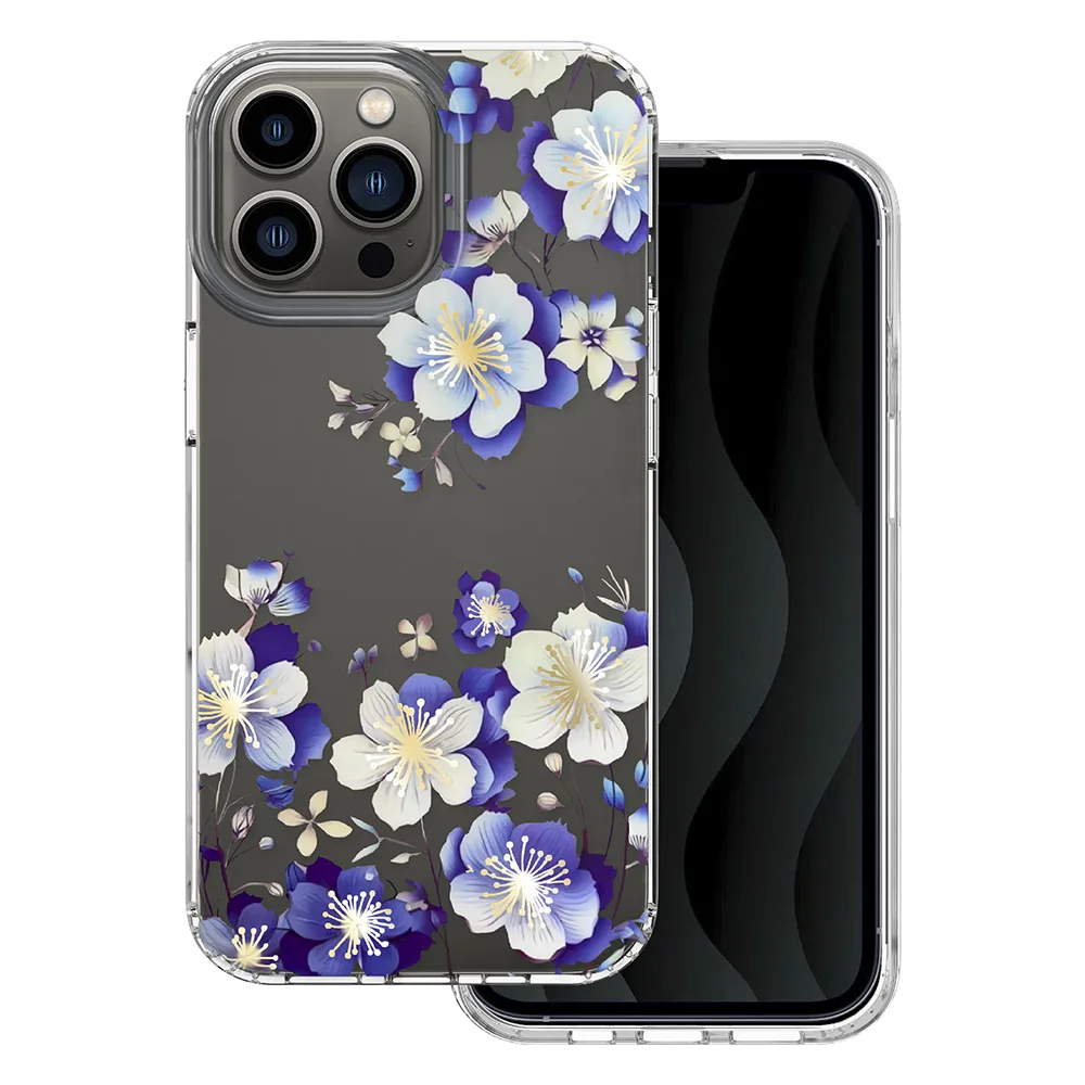 IMD-tryckt mobilskal för iPhone 13 Pro 6,1" med blomstermotiv.