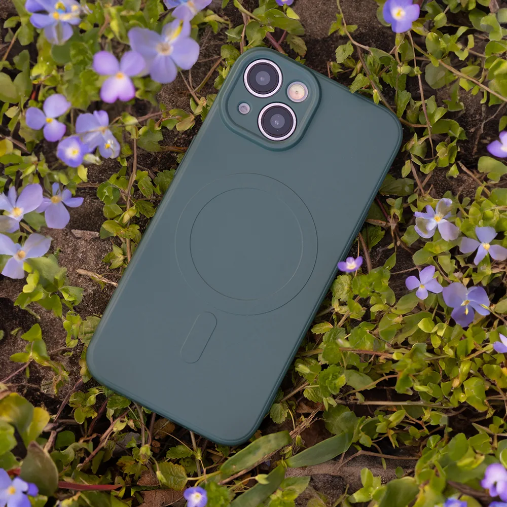 Enkelt Color Mag-fodral för iPhone 16 Plus 6,7″ i mörkgrön