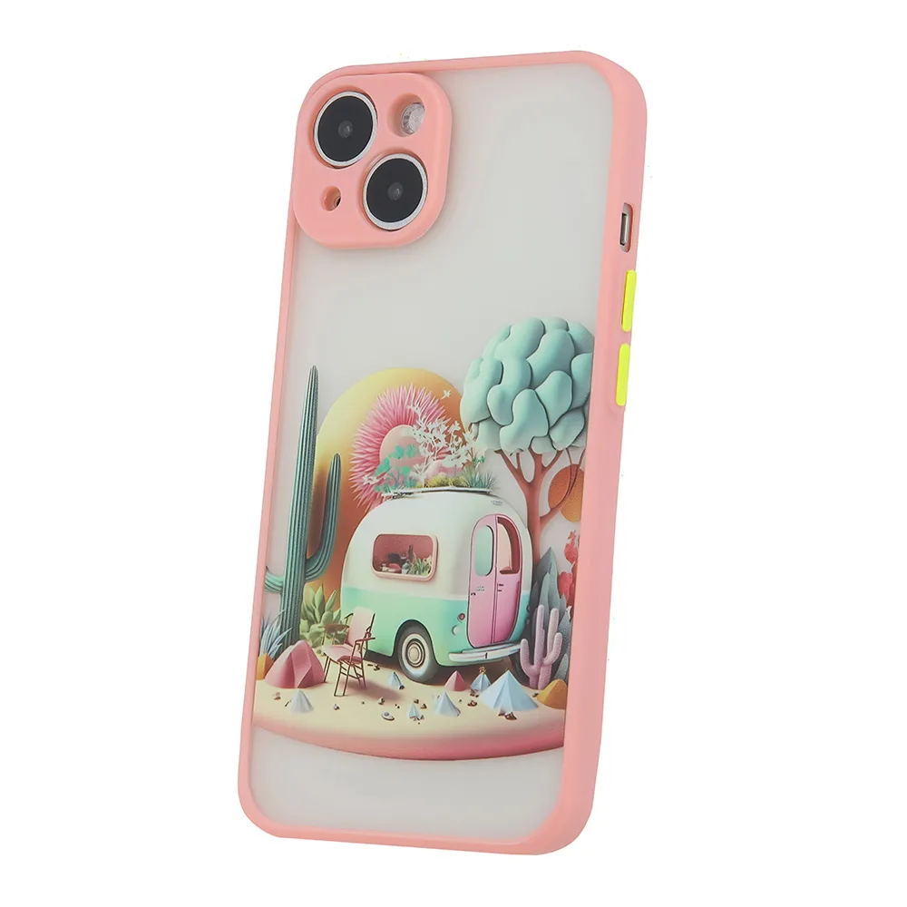 Ultra Trendigt fodral till iPhone 12 6,1″ Resa rosa