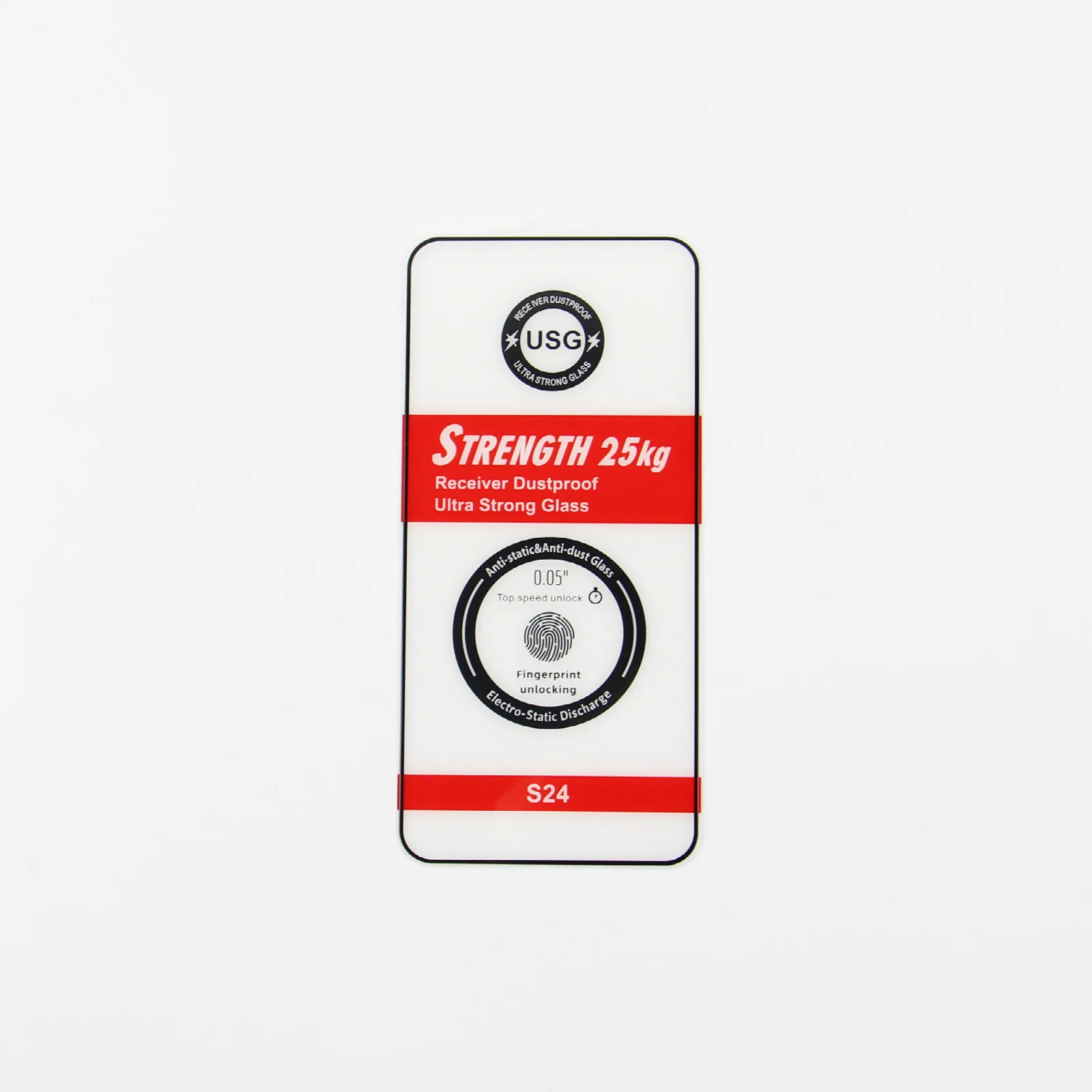 Tempered glass Ultra Strong 25KG for Samsung Galaxy S24 Plus fingerprint-compatible