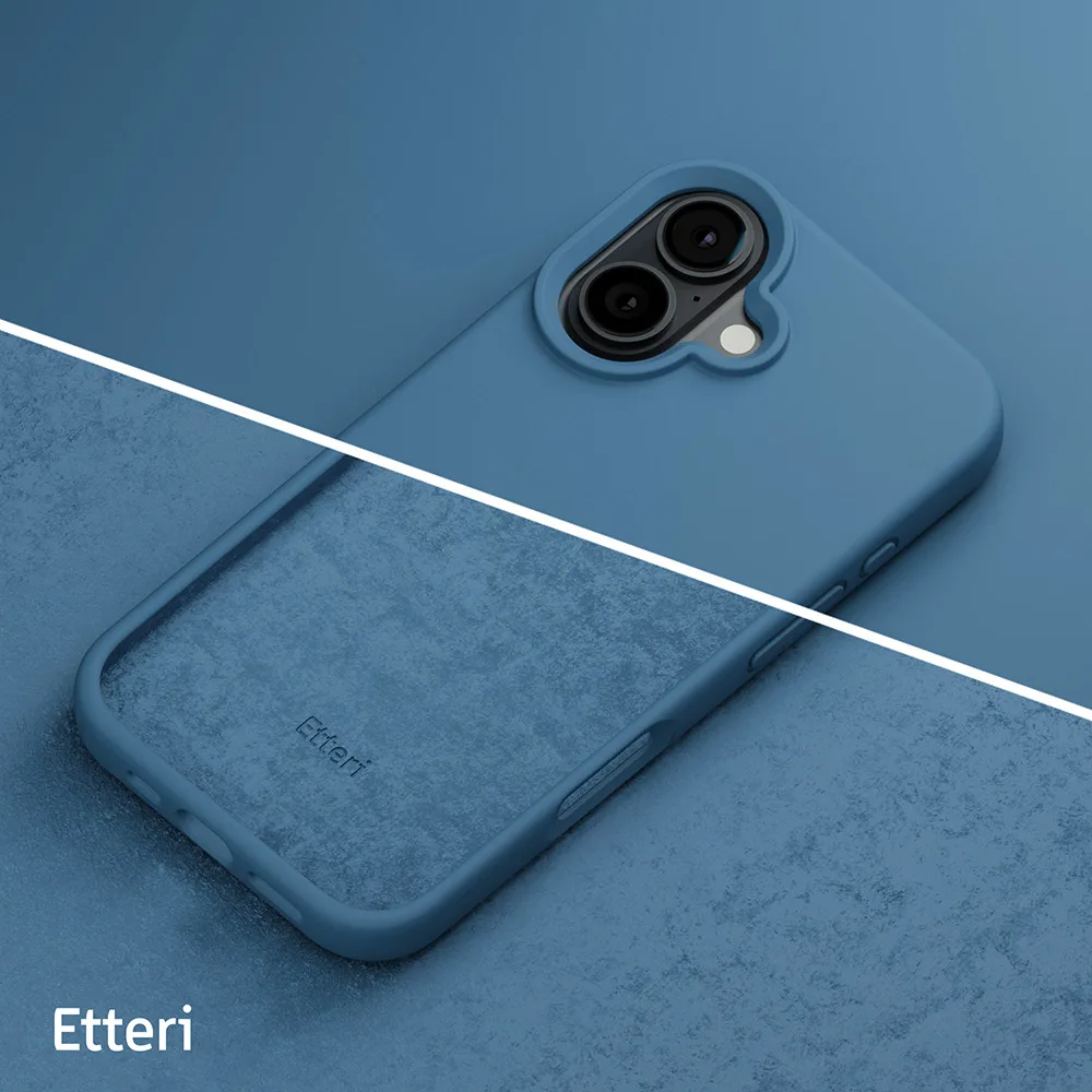 Etteri Silicone case för iPhone 16 Plus 6,7″ mörkblå