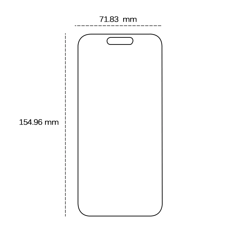Tempered glass 2,5D for iPhone 15 Pro Max 6,7″