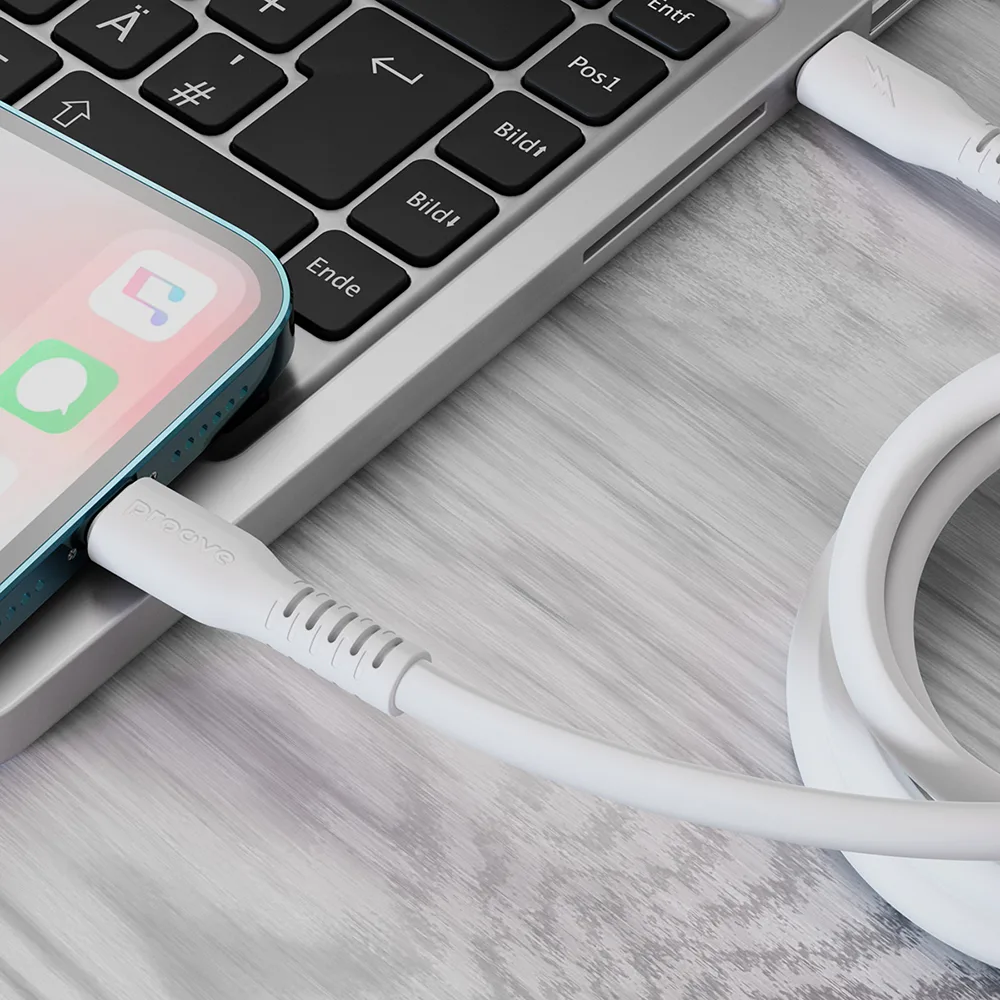 Proove-kabel Eternal USB-C – Lightning 2m 3A vit