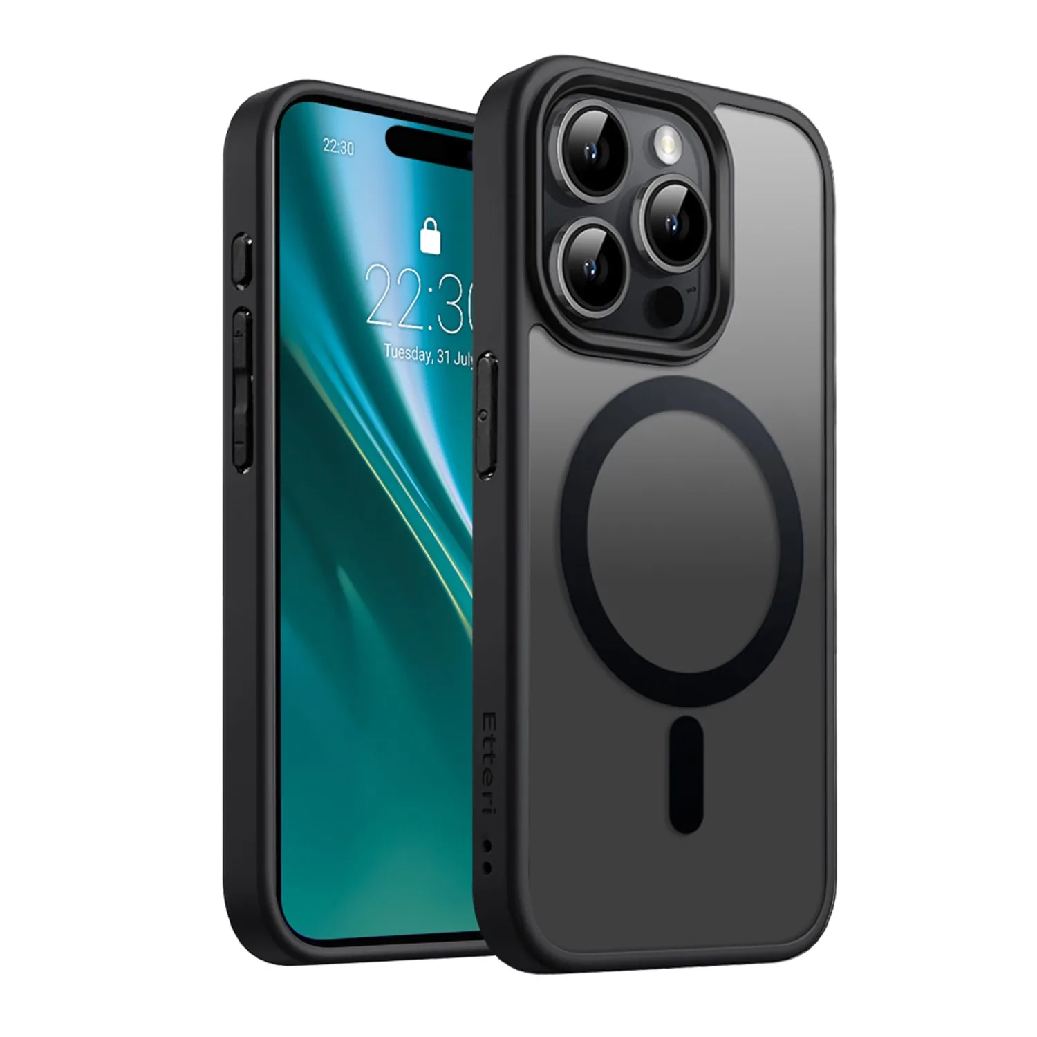 Etteri Matt Mag fodral för iPhone 15 Pro Max 6,7″ svart