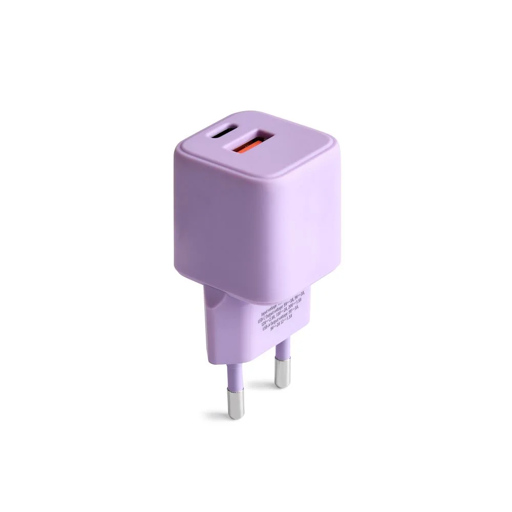 COLORUM väggladdare USB-A + USB-C PD 30W CLS30-AC-09 xLavenda