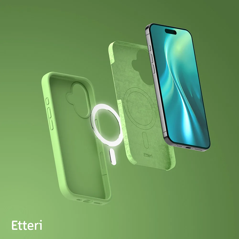 Etteri Silicone Mag-fodral för iPhone 16 Plus 6,7″ ljusgrönt
