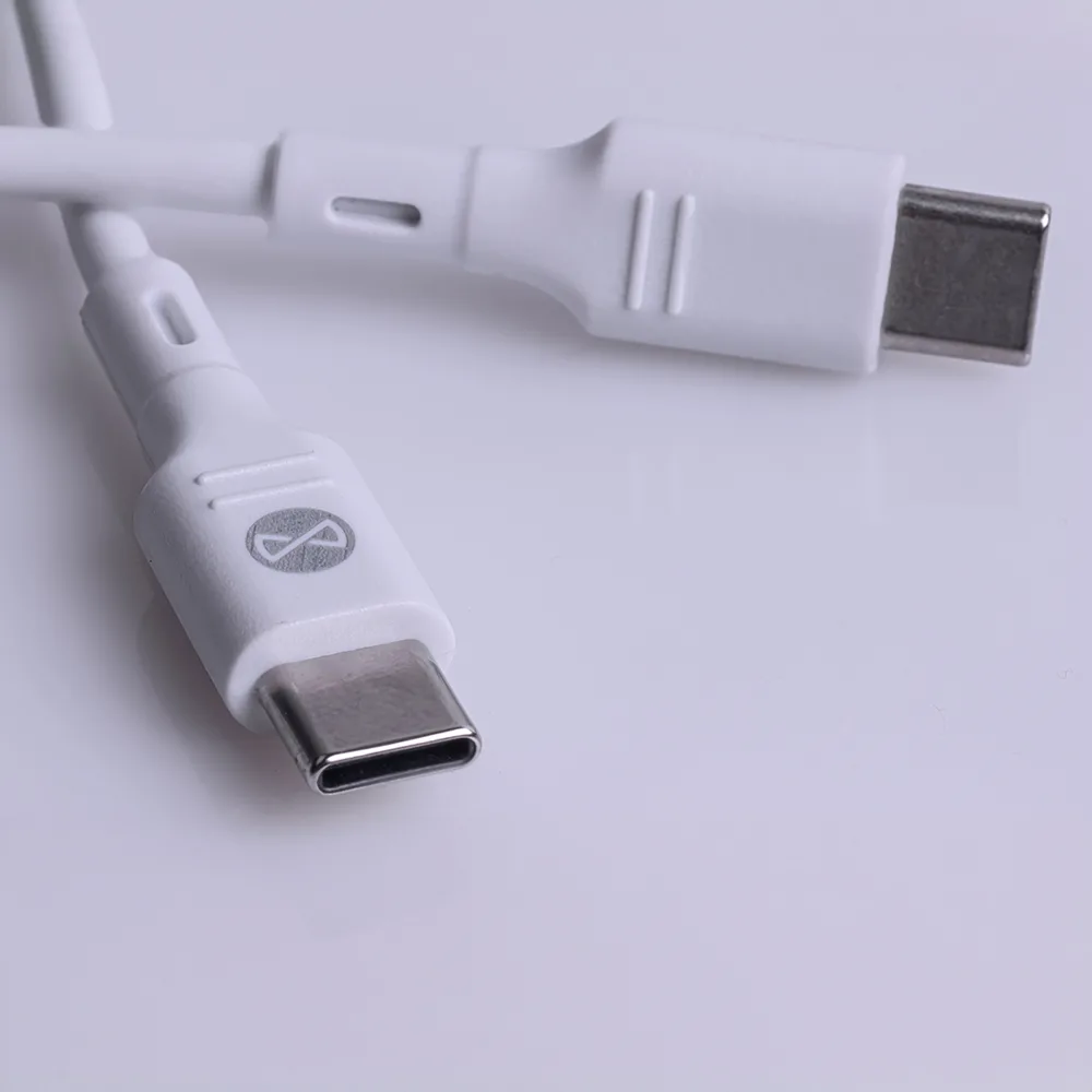 Forever TC-07-30AC PD QC charger 1x USB-C 1x USB 30W white + USB-C – USB-C cable 60W