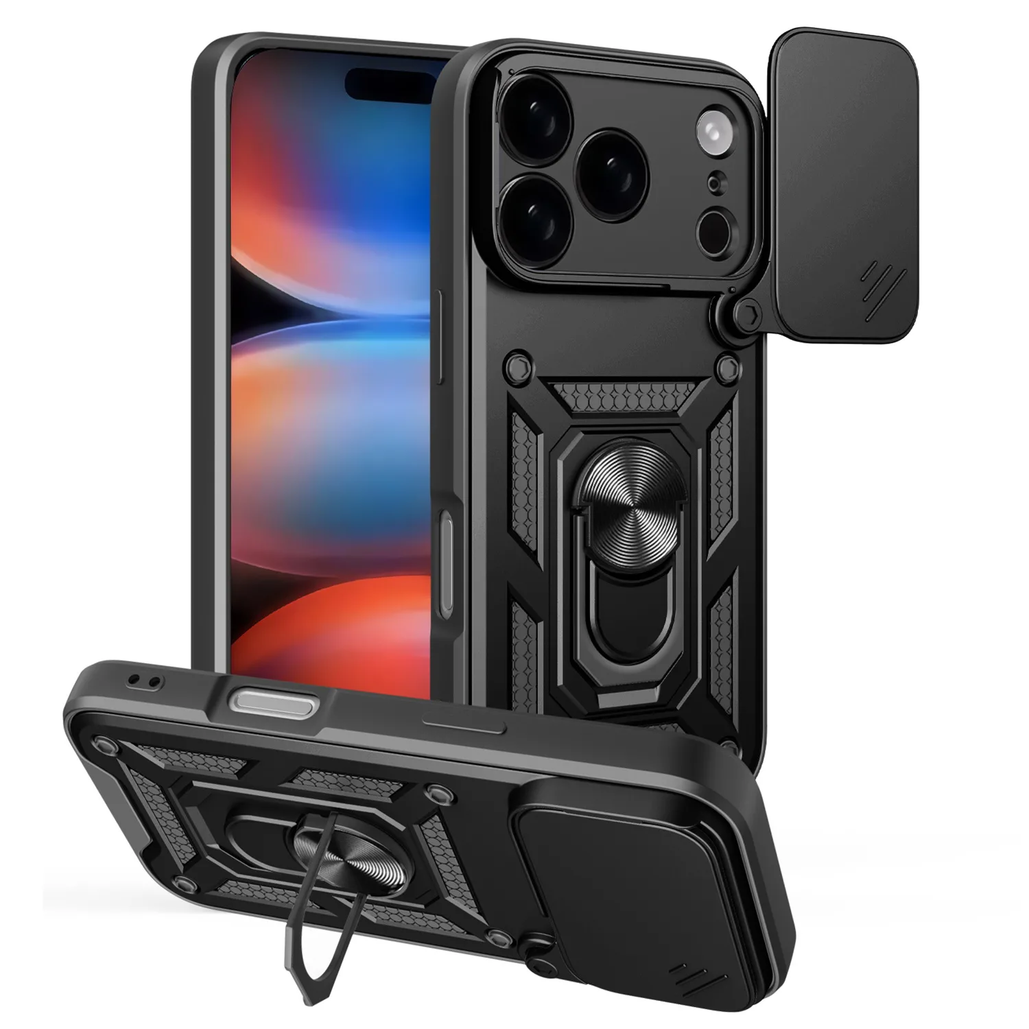 Defender Slide case for iPhone 17 Pro 6,3" black