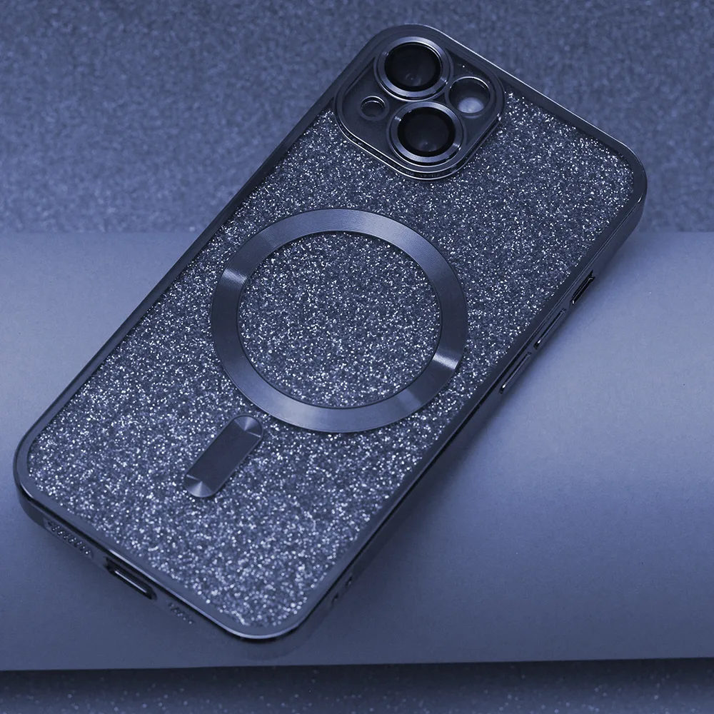 Glitter Chrome Mag-fodral för iPhone 15 Plus 6,7″ blå