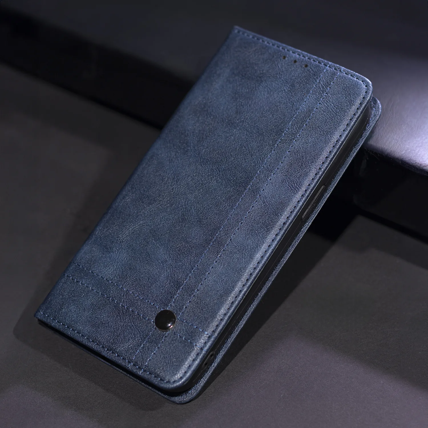 Smart Seam-fodral för Samsung Galaxy A35 5G marinblå