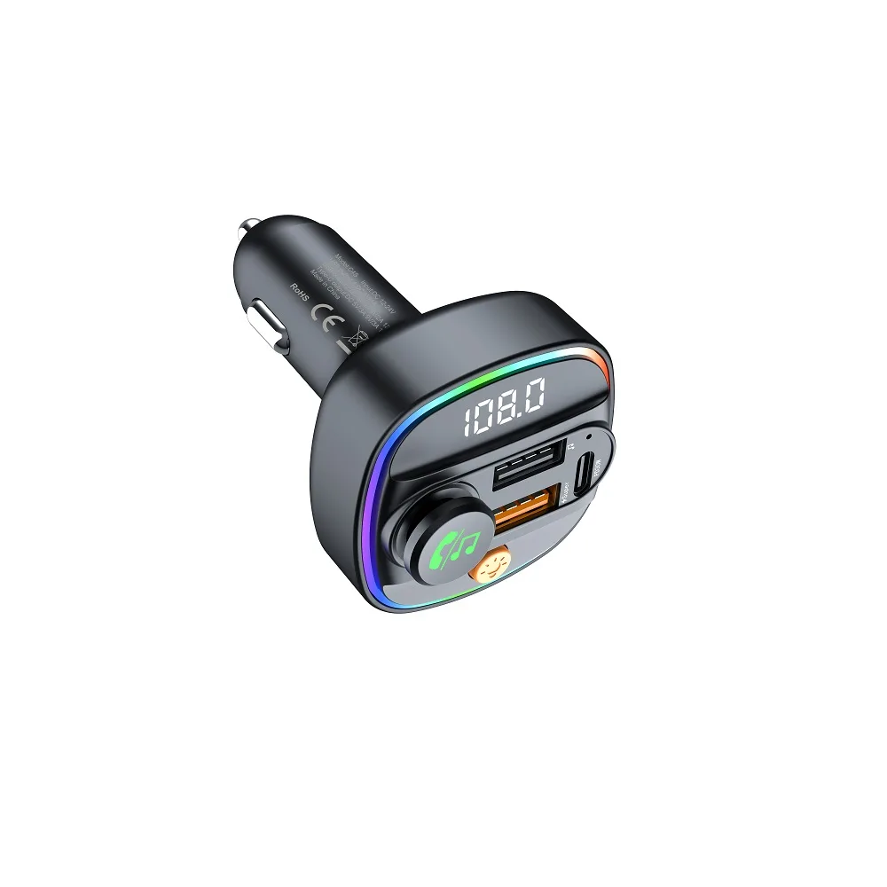 Devia transmitter FM Smart Bluetooth MP3 car charger PD 30W 1x USB-C 2x USB 3A black