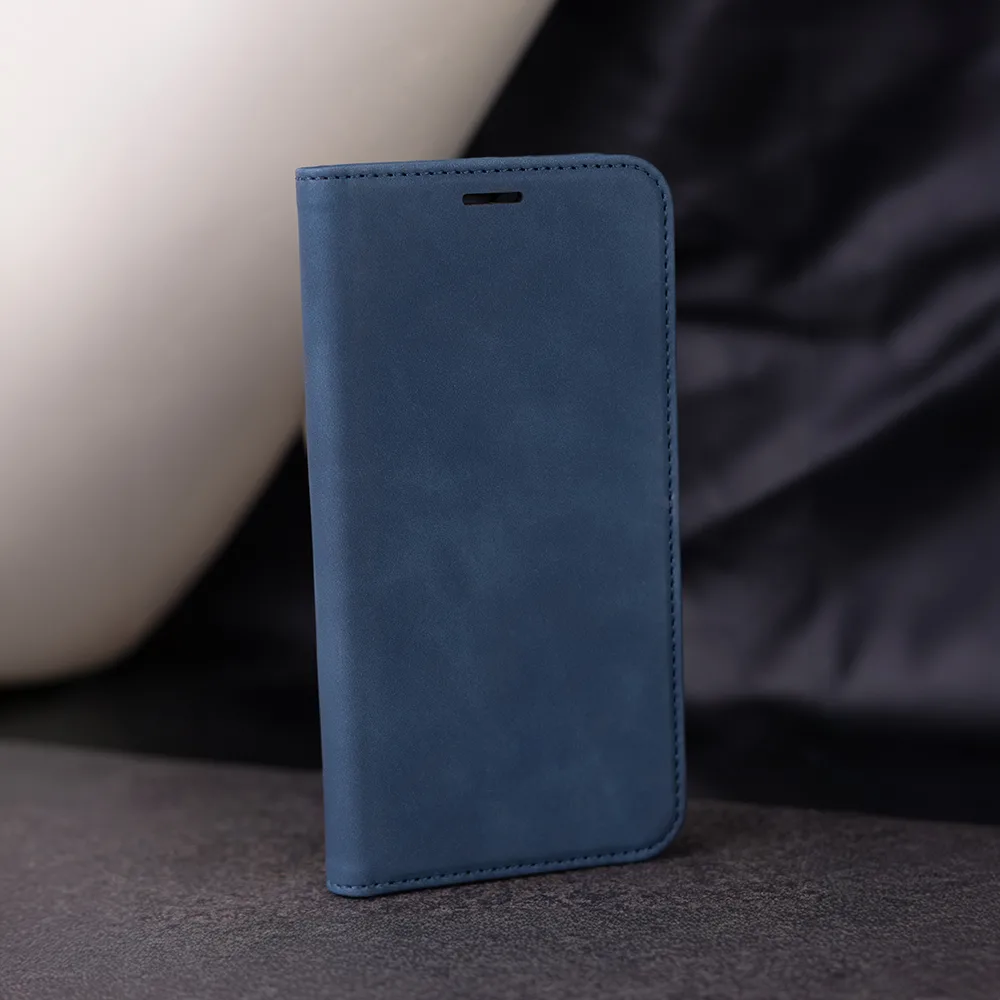 Smart Suede case for iPhone 17 Pro 6,3″ navy blue