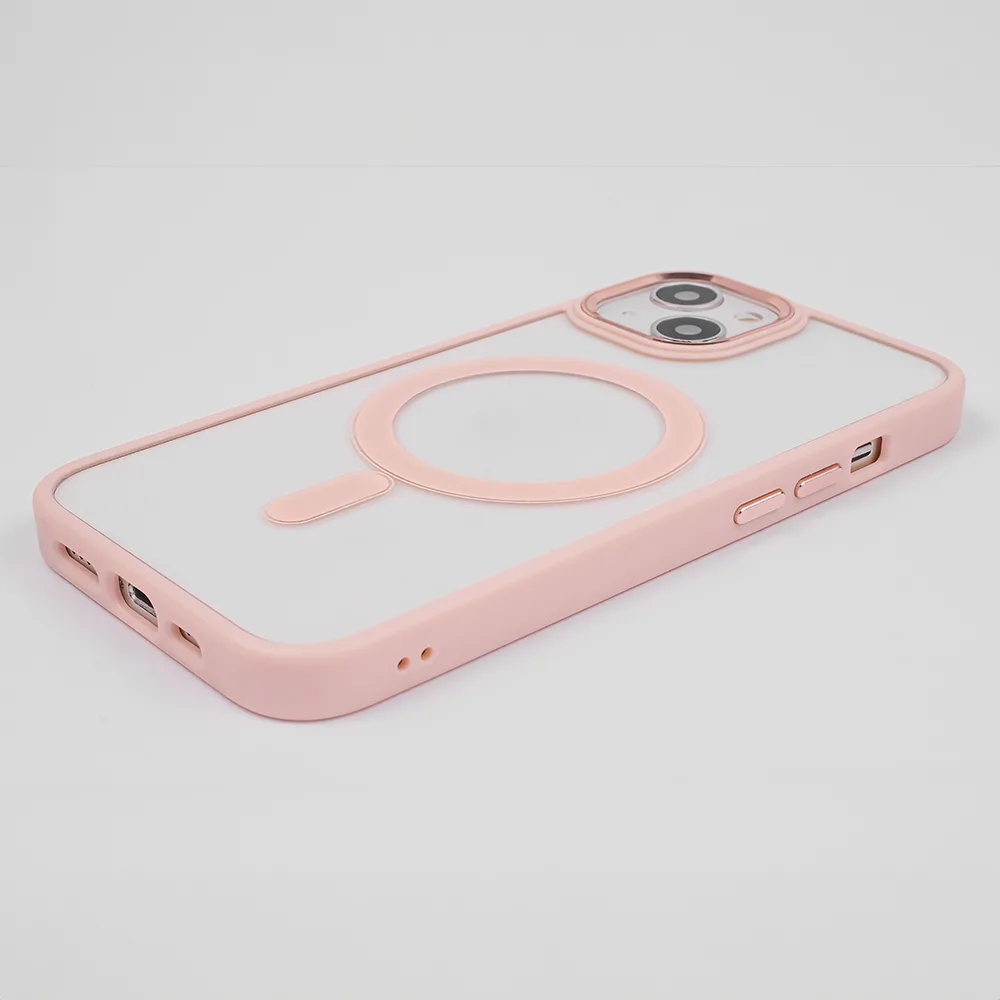 Satin Clear Mag-fodral för iPhone 11 rosa