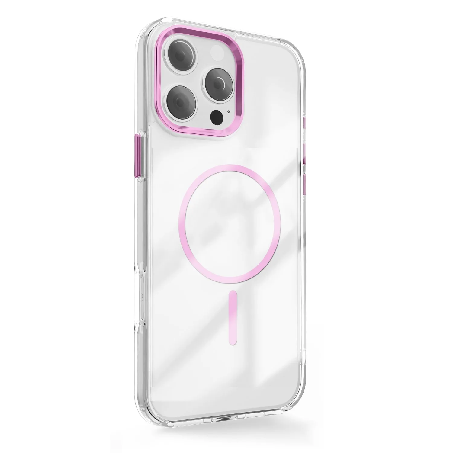 Clear Thin Mag case for iPhone 17 Air 6,6″ pink