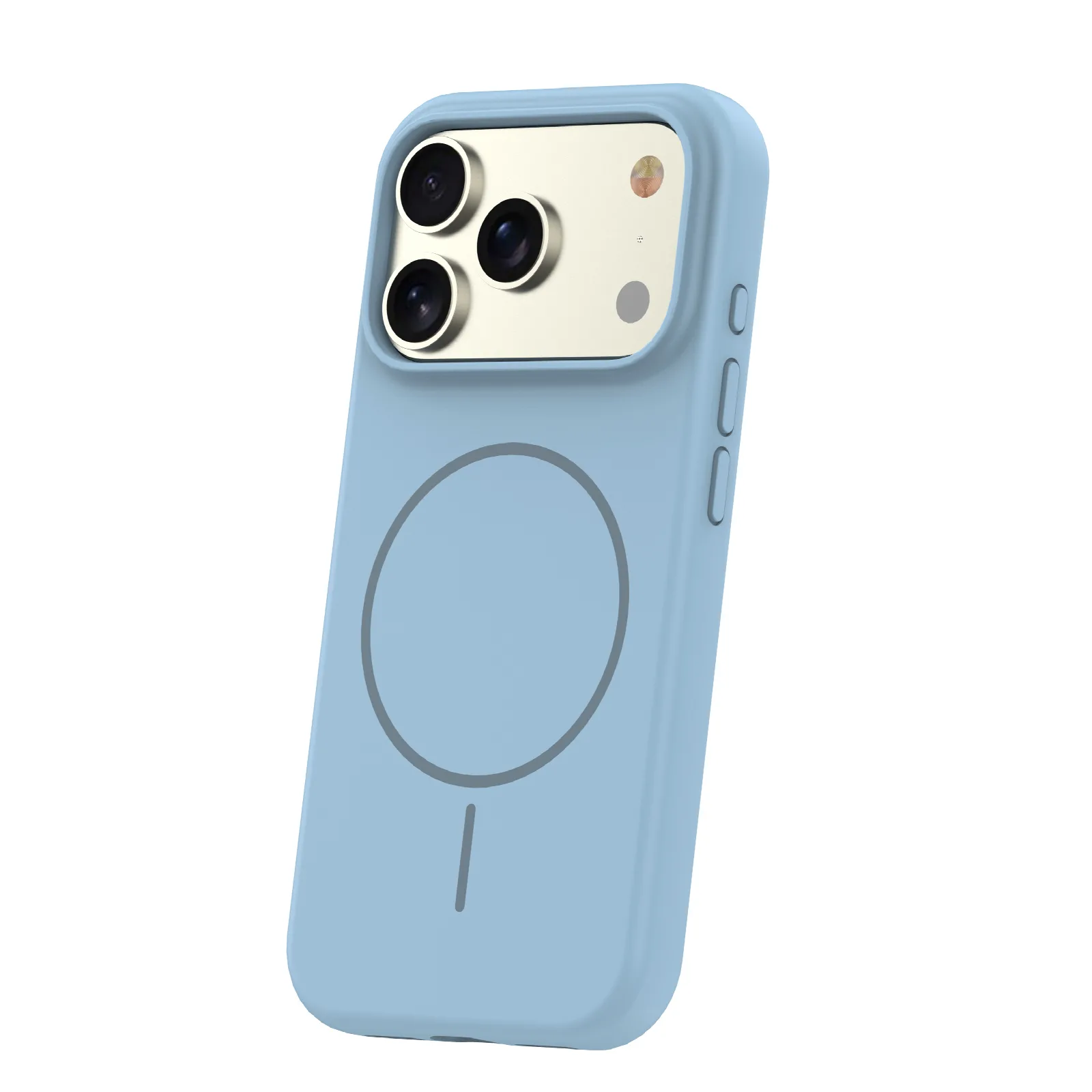 Silicone Thin Mag case for iPhone 17 Pro 6,3″ light blue