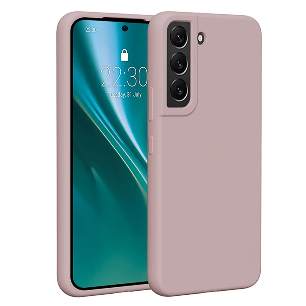 Etteri Silikonfodral för Samsung Galaxy S22 i ljusrosa