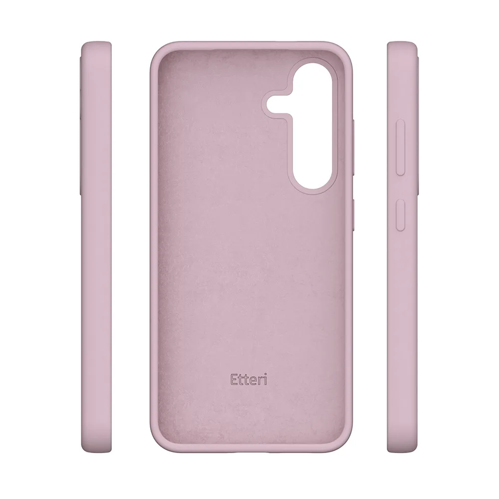 Etteri Silicone Mag case for Samsung Galaxy S25 Edge light pink