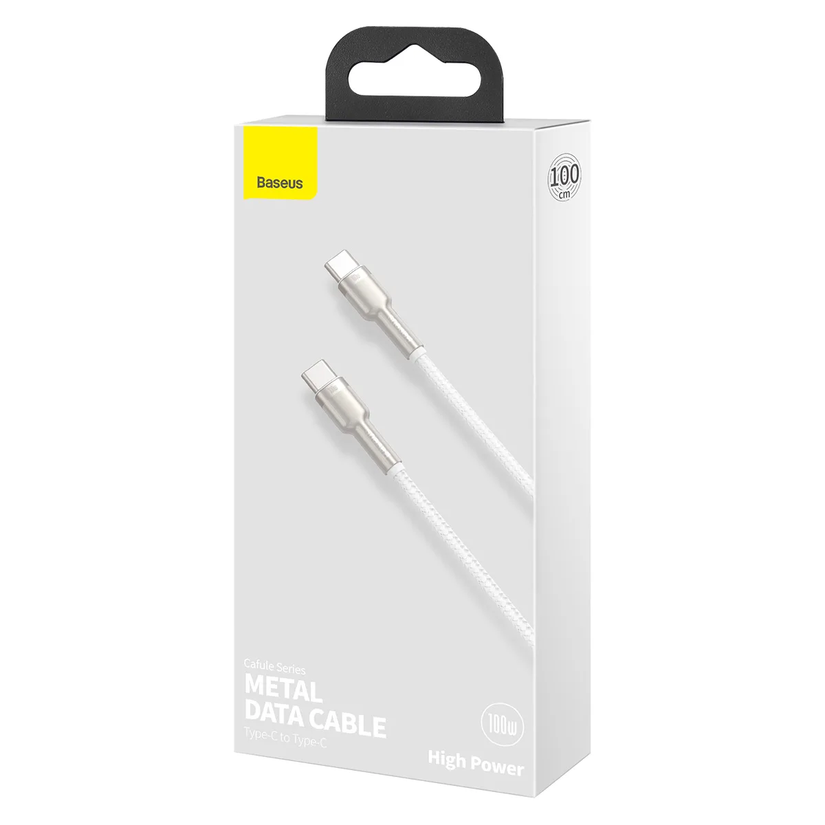 Baseus cable Cafule Metal PD USB-C – USB-C 1,0 m white 100W