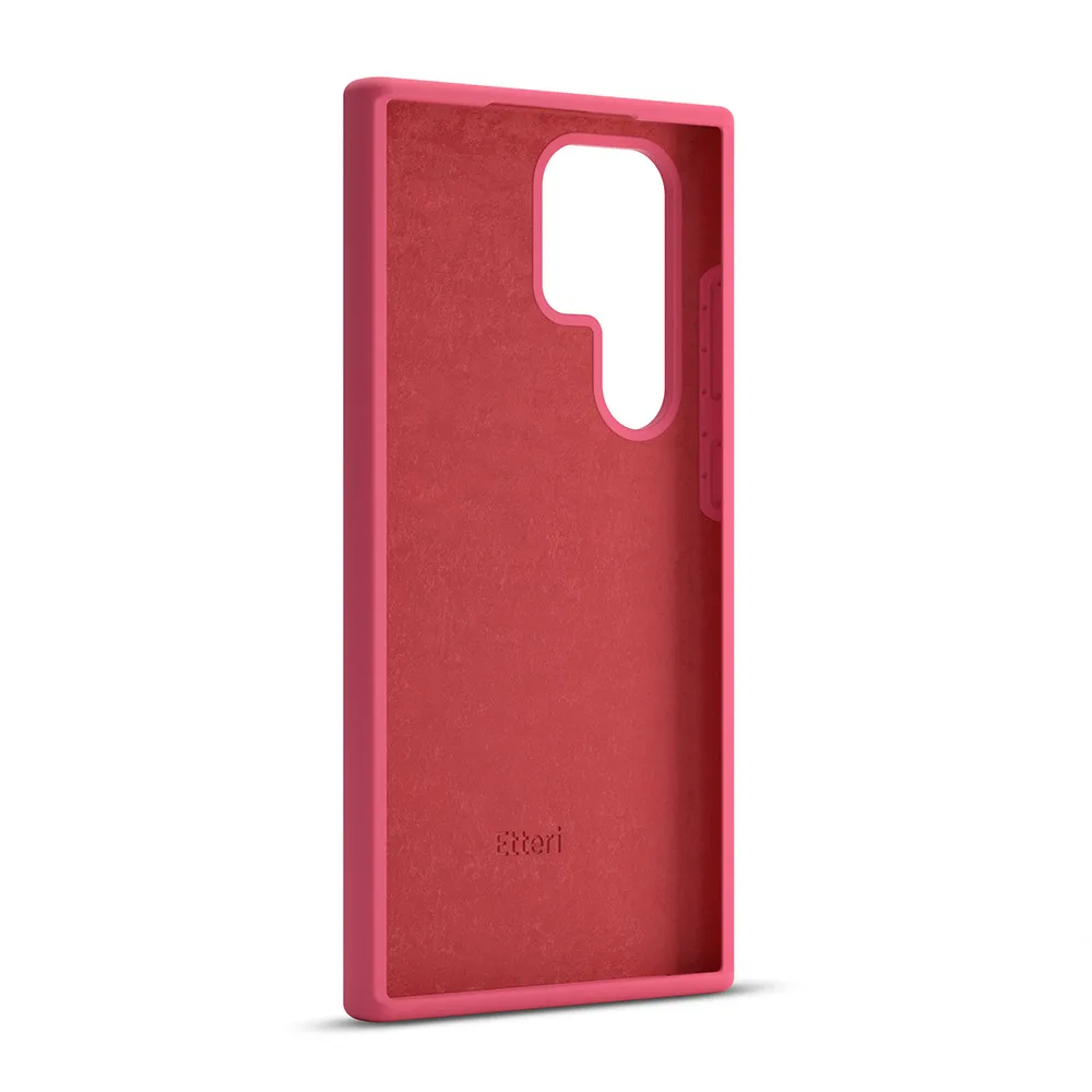 Etteri Silicone case for Samsung Galaxy S25 Ultra raspberry