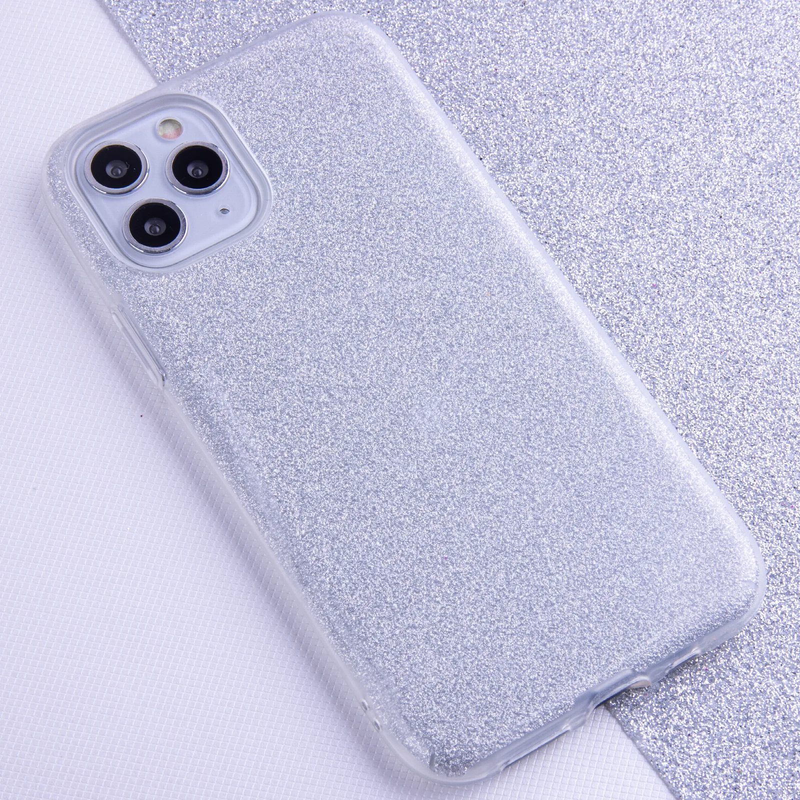 Glitter 3-i-1-fodral för Samsung Galaxy A06 5G i silver