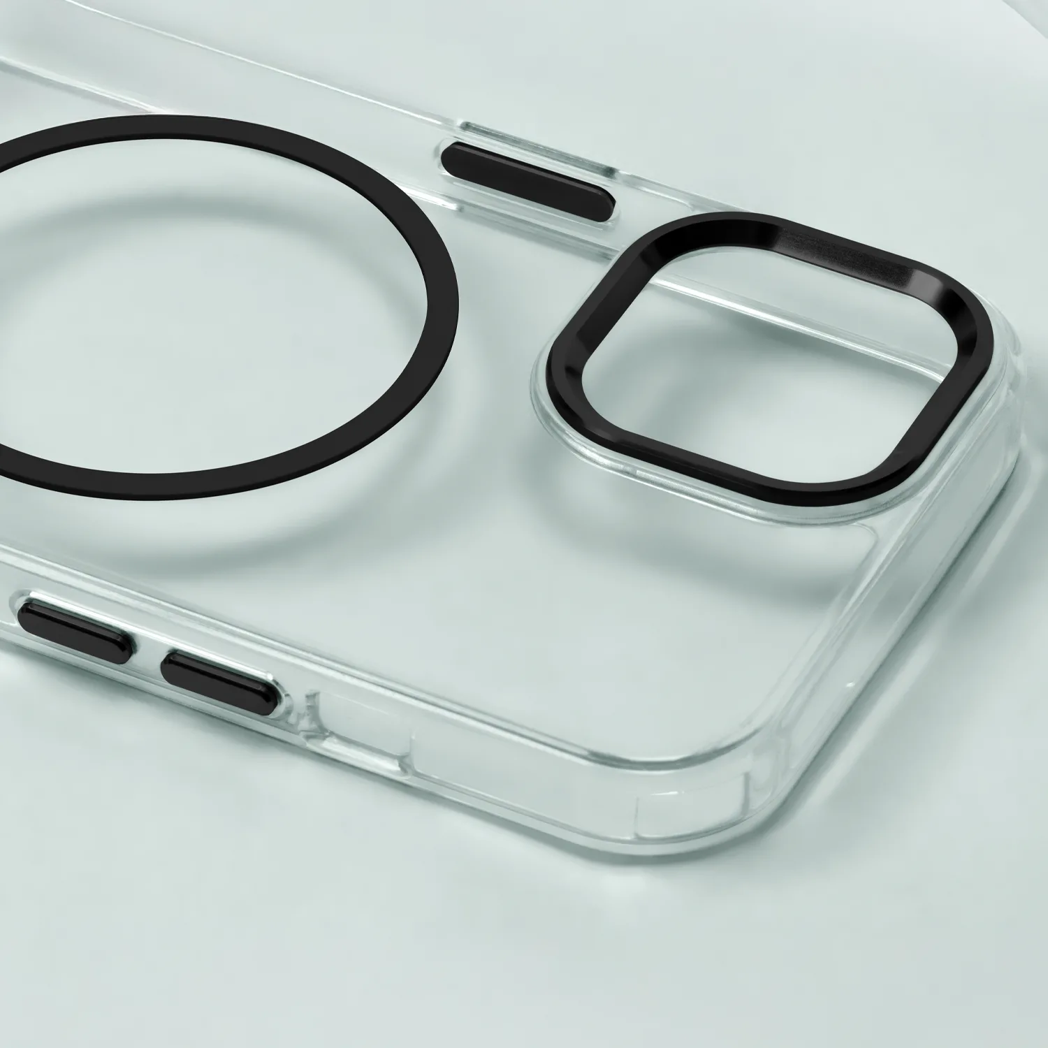 Clear Thin Mag case for iPhone 17 Air 6,6″ black