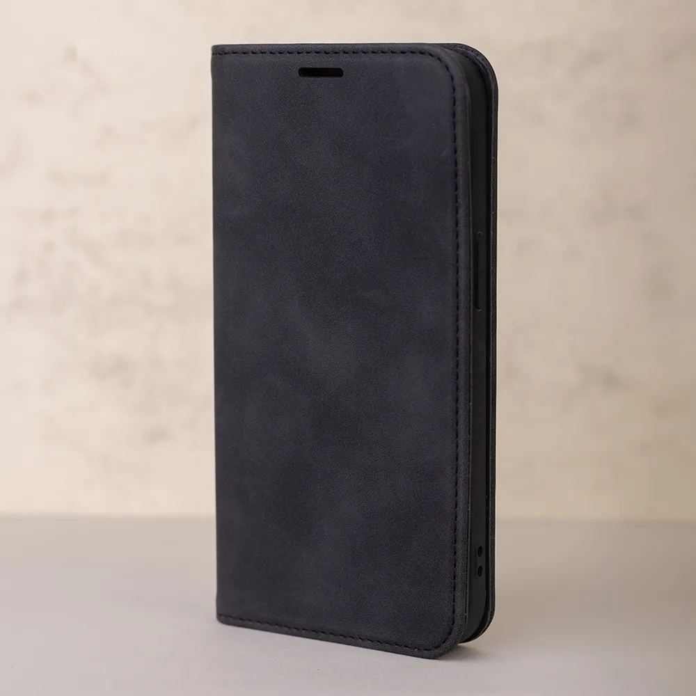 Smart Suede-fodral för Samsung Galaxy A15 4G / A15 5G i svart