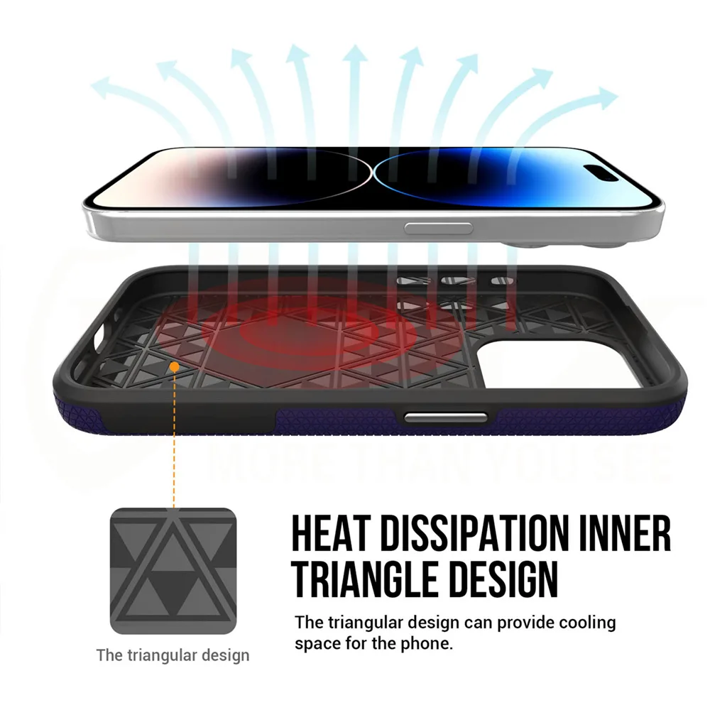 Vmax Triangle fodral till Samsung Galaxy A15 4G / A15 5G mörklila