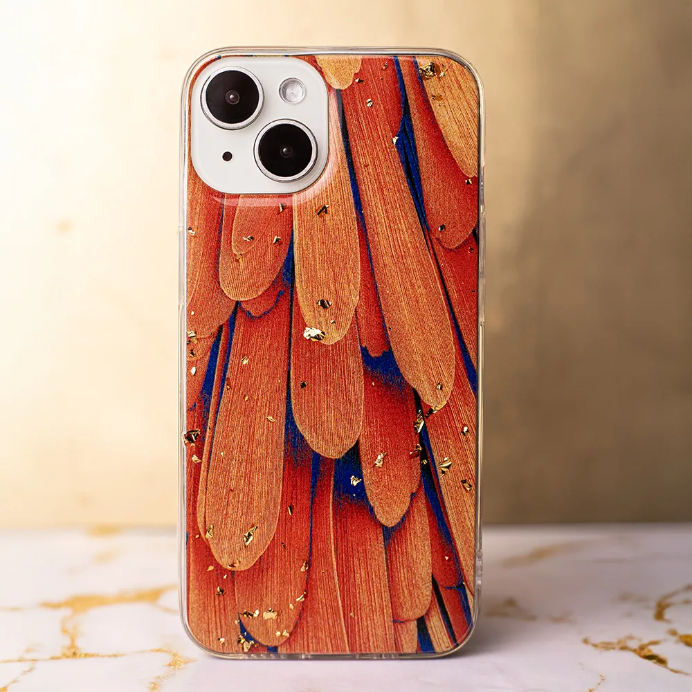 Guld Glam fodral till Samsung Galaxy A14 4G / A14 5G orange