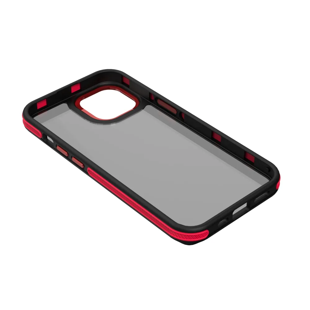Kristallsvart fodral för iPhone 13 / 14 6,1″ röd