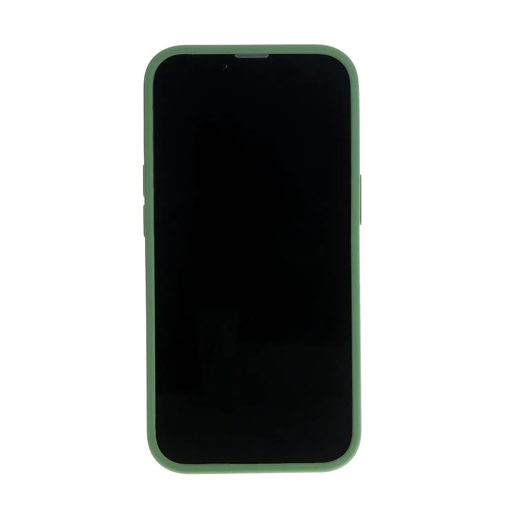 Solid silikonfodral för iPhone 15 Pro 6,1″ ljusgrön