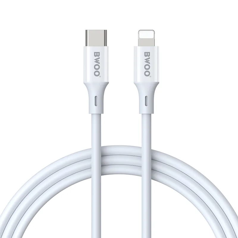 BWOO Cable USB-C – Lightning 2m 27W ABS + TPE white
