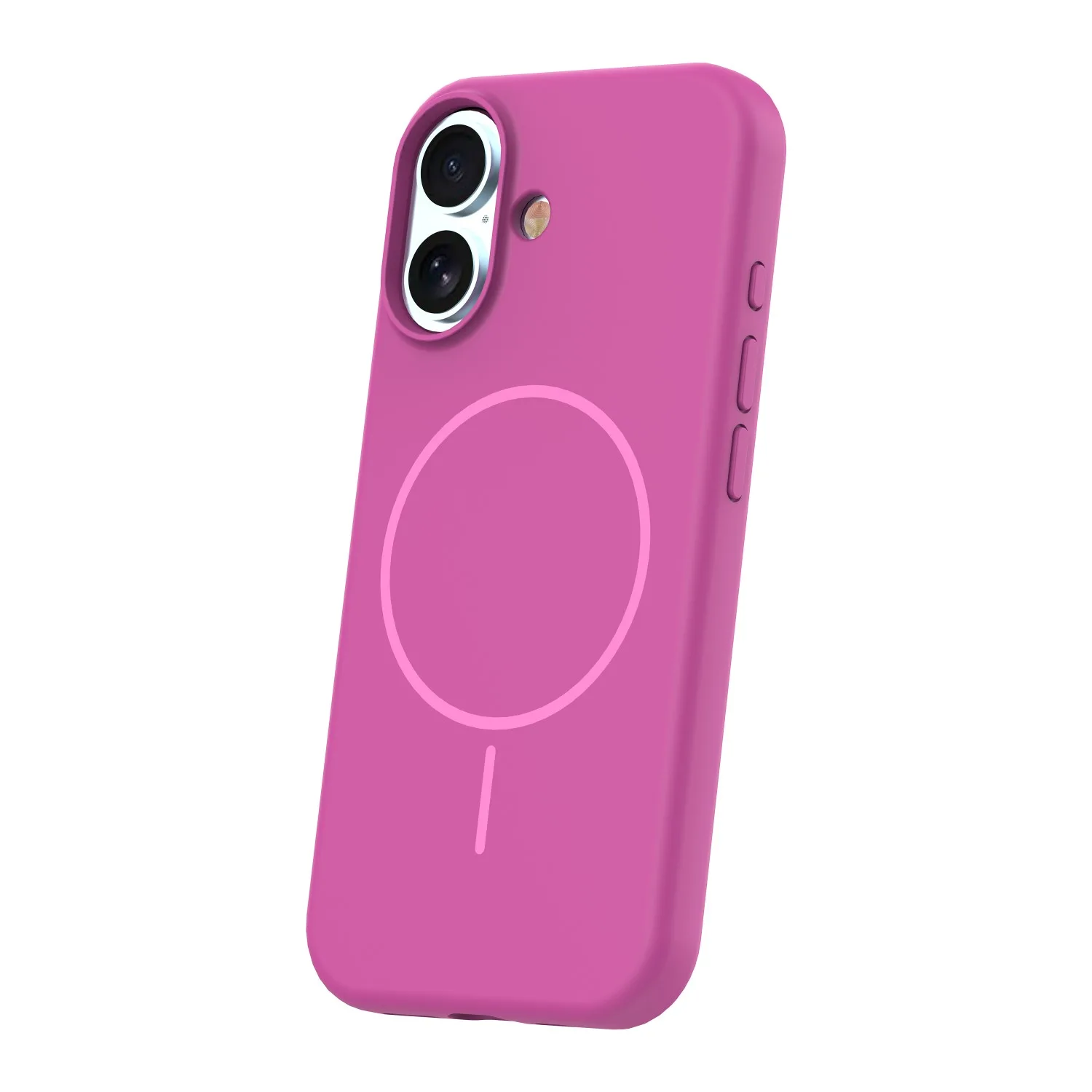 Silicone Thin Mag case for iPhone 17 6,3″ fuschia